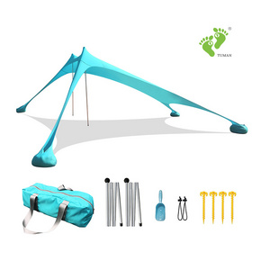 Longsen Custom Adjustable Ultralight Outdoor Portable Umbrella Beach Tent Sun Shade Lightweight pop up stretch beach tent