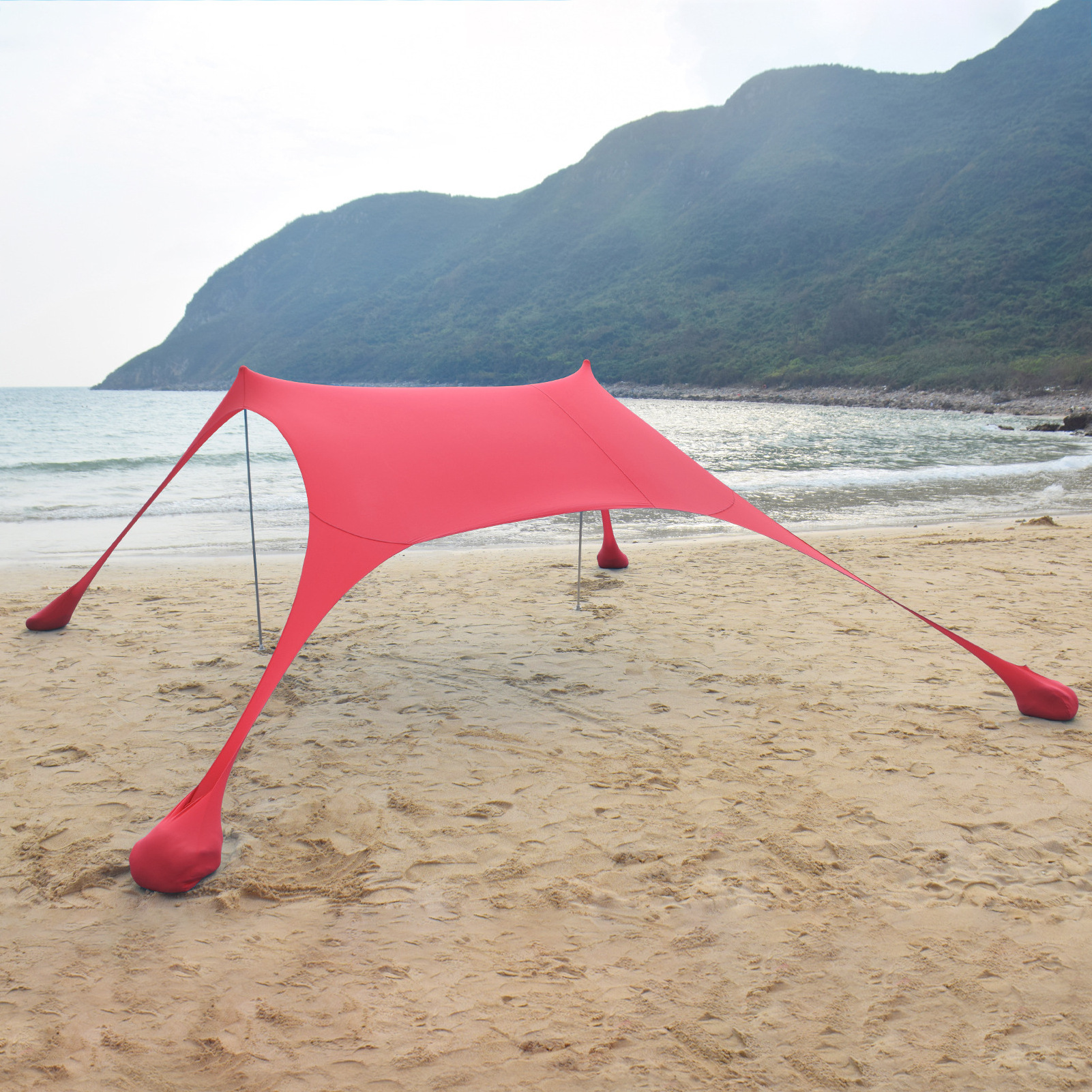 Longsen Custom Adjustable Ultralight Outdoor Portable Umbrella Beach Tent Sun Shade Lightweight pop up stretch beach tent