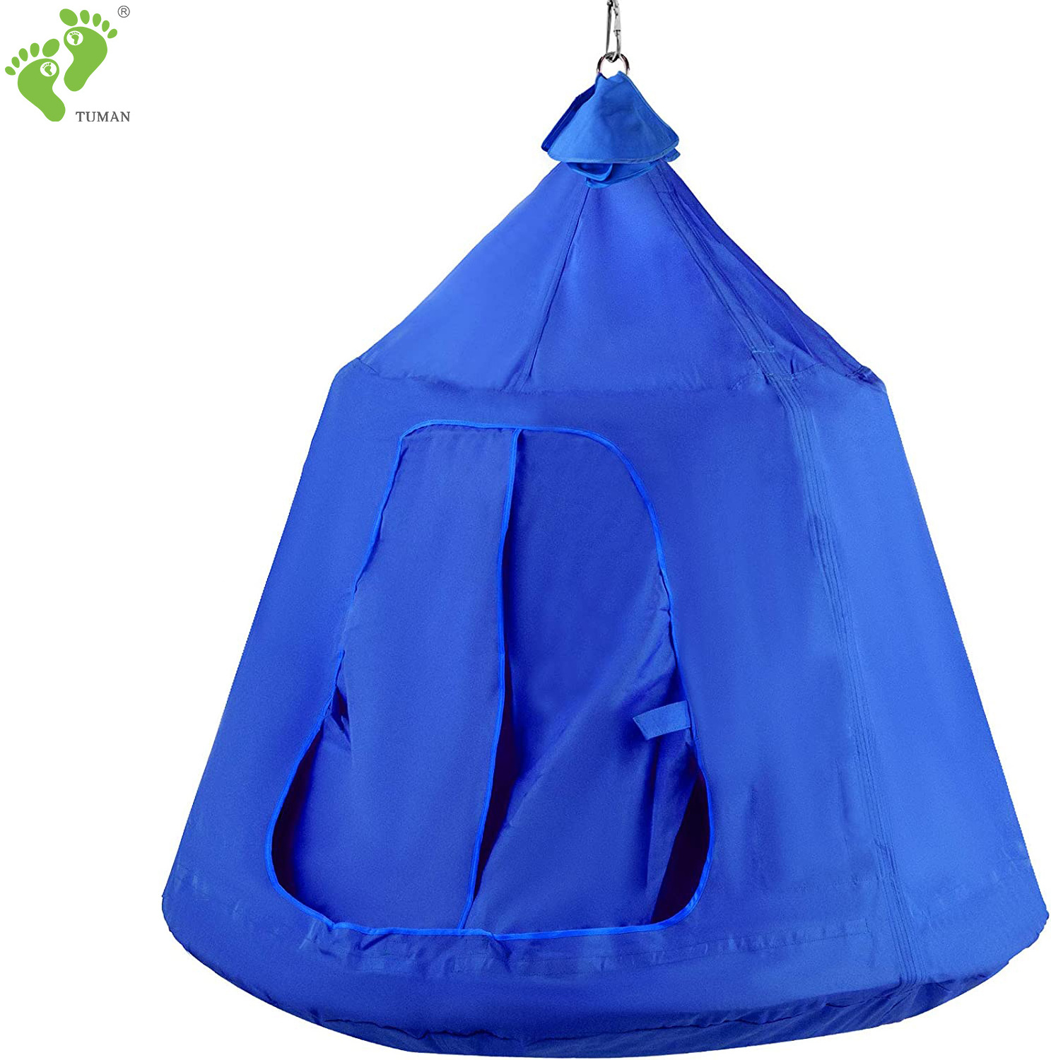 Longsen hanging waterproof blue polyester 900D sleeping tree pod planting tent