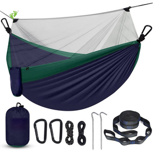 Longsen factory ultralight portable travel ripstop parachute nylon four season mosquito net camping hammock outdoor