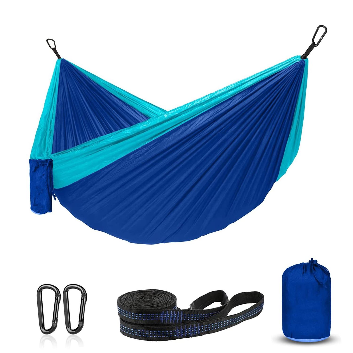 Relaxation products outdoor product factory wholesale custom hanging hammock with Parachute cloth 210T nylon material 2 person h