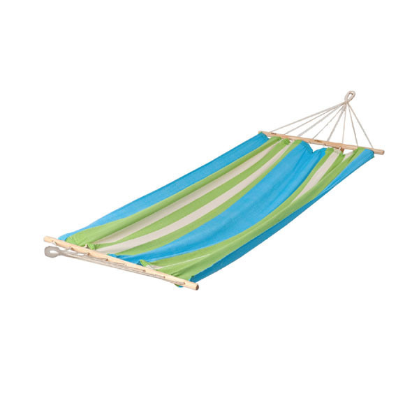 single 200*100cm Portable Two Person Extra Large Canvas Swing Outdoor Camping Hammock with Wood Spreader Bar