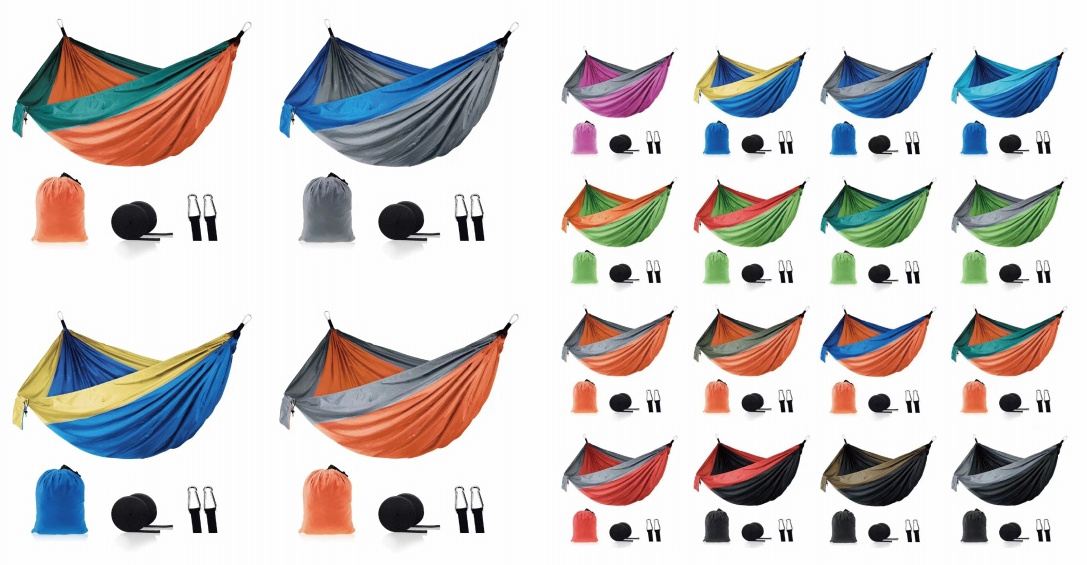 LONGSEN Hot selling  outdoor portable parachute nylon camping hammok/hamock/hamak/hammock with tree strap