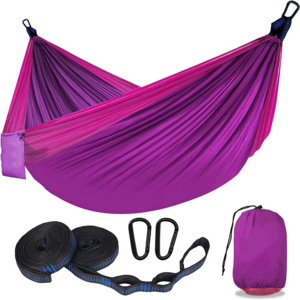 LONGSEN Hot selling  outdoor portable parachute nylon camping hammok/hamock/hamak/hammock with tree strap