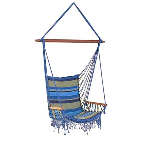 Longsen Outdoor Garden Round Handmade Cotton Rope Hanging Seat Macrame Hammock Hanging Chair swing