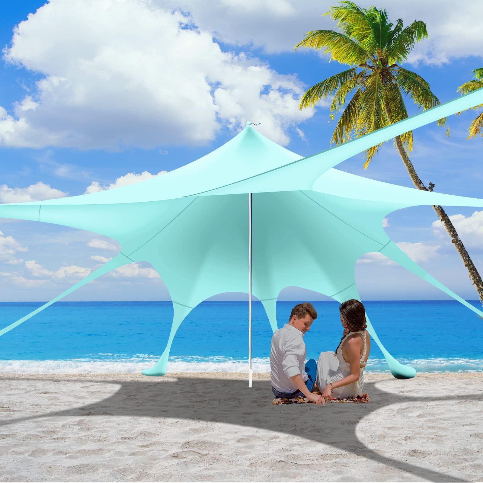 10*10FT Windproof UPF50+ Large Custom Design Foldable Outdoor Sun Shelter Canopy 180G Polyester Fabric Tilt Sun Umbrellas