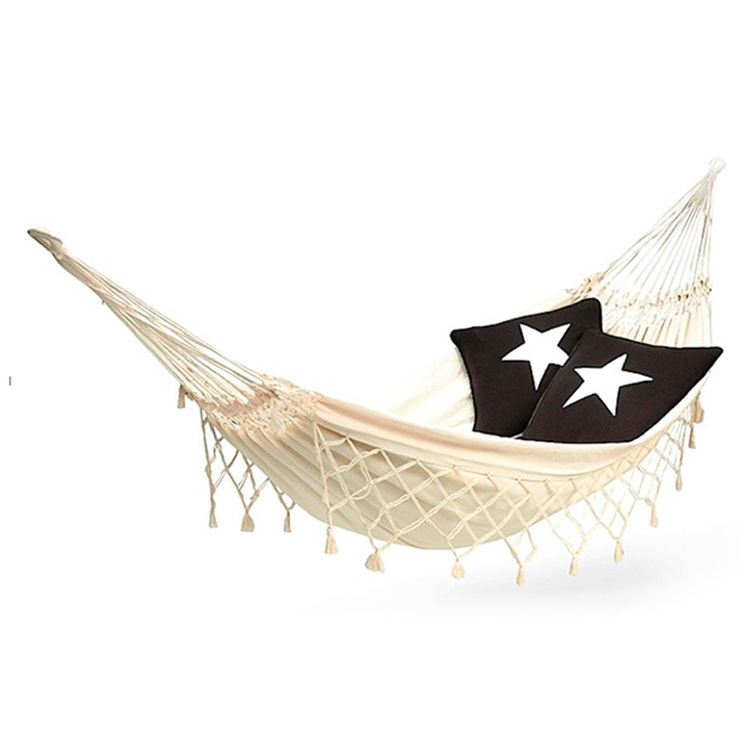 Double handmade leisure ways luxury nicaraguan lace canvas hammock