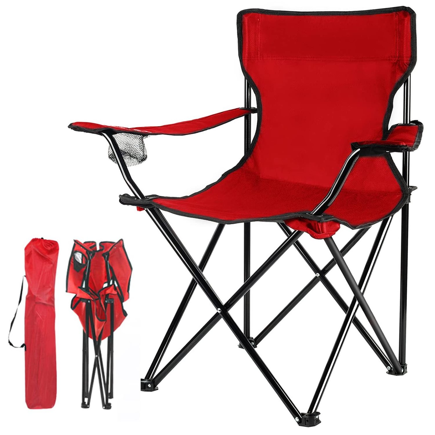 Wholesale Portable Chair Outdoor Furniture Camping Accessories Beach Lightweight Foldable Fishing Chair with Cup Holder