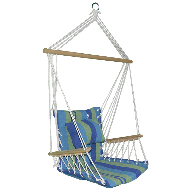 Garden ceiling macrame outdoor rope cotton fabric hanging rope swing hammock chair with stand