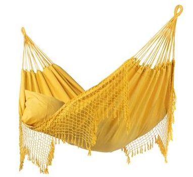 Longsen Outdoor Hanging 100% Cotton Macrame rope Canvas 2 person swing camping Hammock for handmade