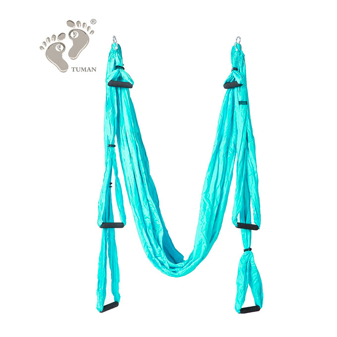 nylon hanging portable camping indoor flying air aerial yoga hammock set double  swing