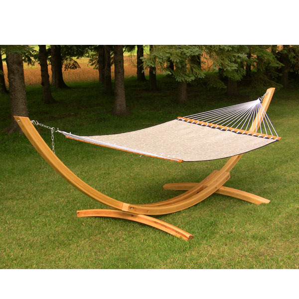 Garden Rocking Curved Wooden Hammock Stand