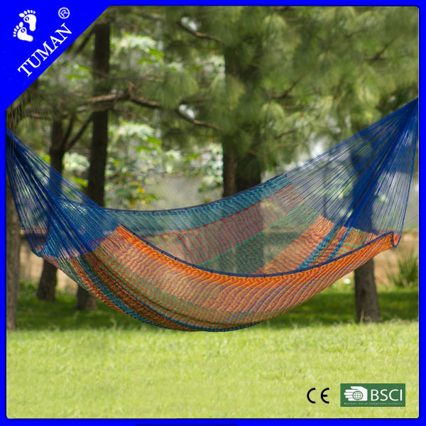 Wholesale Mexico Adult Summer Indoor Nylon Mosquito Net Patchwork Boho Hammock