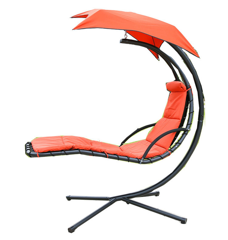 2018 New Outdoor Balcony Helicopter Hanging Hammock Chair with Canopy Hanging Chaise Lounger Chair Arc Stand Air Porch