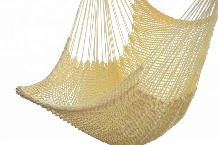 Garden Gift Newly Cotton Rope Material Macrame Hammock Seat Hanging Chair