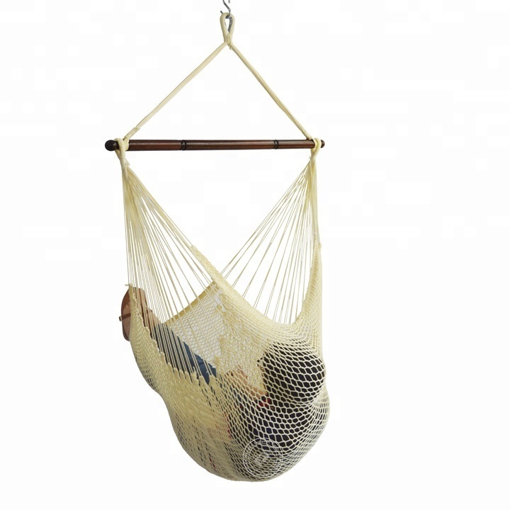 Garden Gift Newly Cotton Rope Material Macrame Hammock Seat Hanging Chair