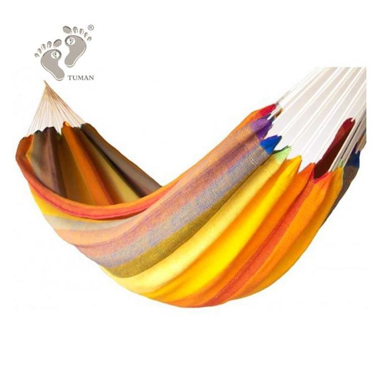 Wholesale Summer Portable Canvas Camping Hanging Tree Hammock For Adults Outdoor Swing Bed