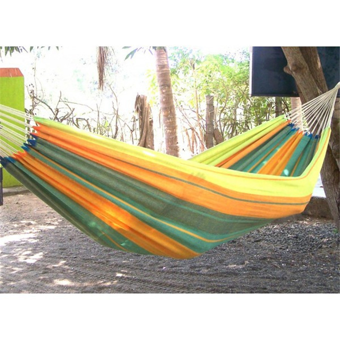 Wholesale Summer Portable Canvas Camping Hanging Tree Hammock For Adults Outdoor Swing Bed