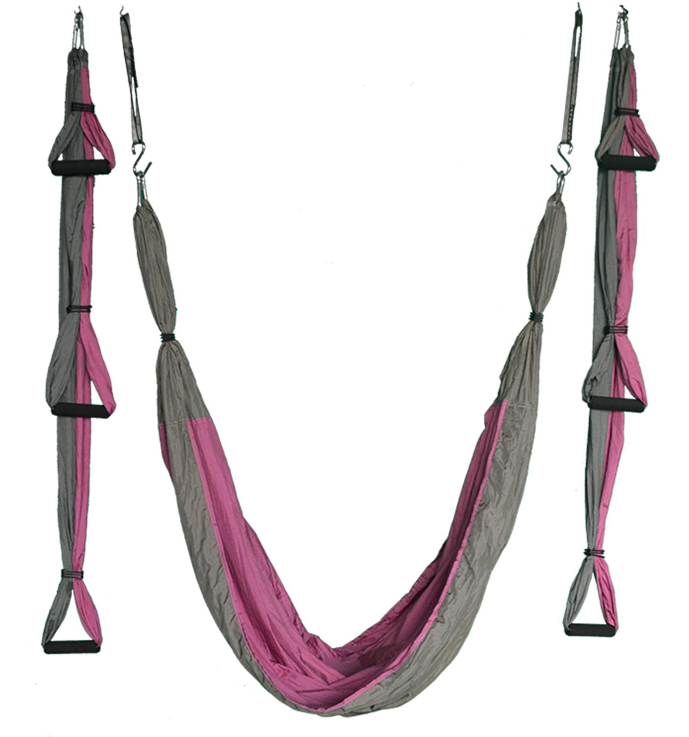 Nylon taffeta swing air fly fabric antigravity aerial yoga hammock with 6 EVA handle