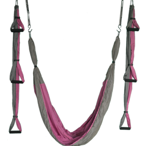 Nylon taffeta swing air fly fabric antigravity aerial yoga hammock with 6 EVA handle