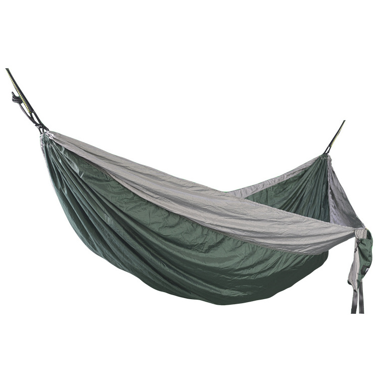 Summer Camping Ultralight Patchwork Nylon Parachute Cuddle Green Hammock Tree 2 Person Hammock