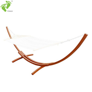 Longsen outdoor garden backyard double hammock frame customize size wooden hammock stand