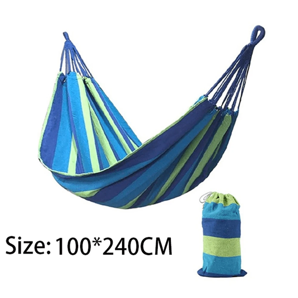 Relaxation products High Quality Cotton adult hammocks outdoor camping loft net hammock garden hammock foldable swing