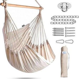 Hammock Chair With Hanging Design Hardware Kit Swing Chair For Indoor Outdoor Max 330 Lbs with carry bag