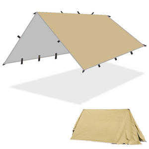 Rain Fly Camping Tarp 3000mm+ Ultra Waterproof Resistant Sun Shade Lightweight Hammock Tent Tarp without pole