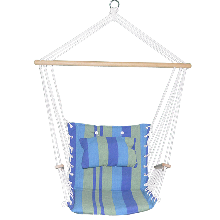 Garden ceiling macrame outdoor rope cotton fabric hanging rope swing hammock chair with stand