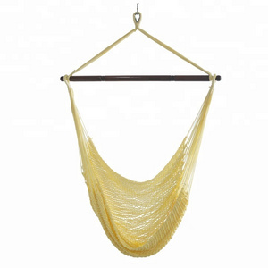 Hot-selling Outdoor Indoor Camping Lightweight Cotton Rope Hanging Hammock Swing Chair for sleeping lying