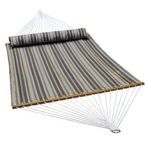 Popular High Quality Print line Spreader Hammovk For Camping Outdoor Indoor Garden Wood Bar Quilted Hammock