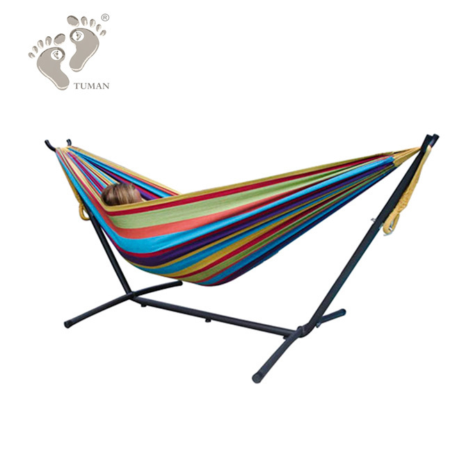 Outdoor Family Mexico Large Double Swing Bed Hammock With Metal Stand