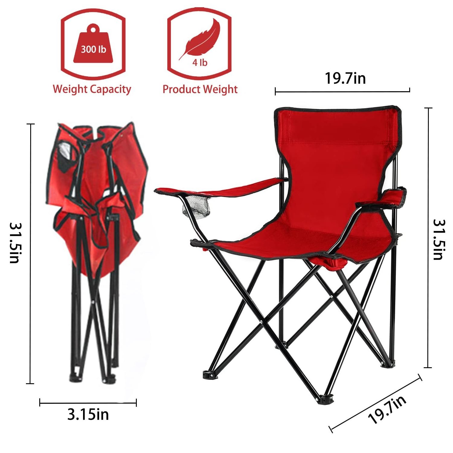 Wholesale Portable Chair Outdoor Furniture Camping Accessories Beach Lightweight Foldable Fishing Chair with Cup Holder