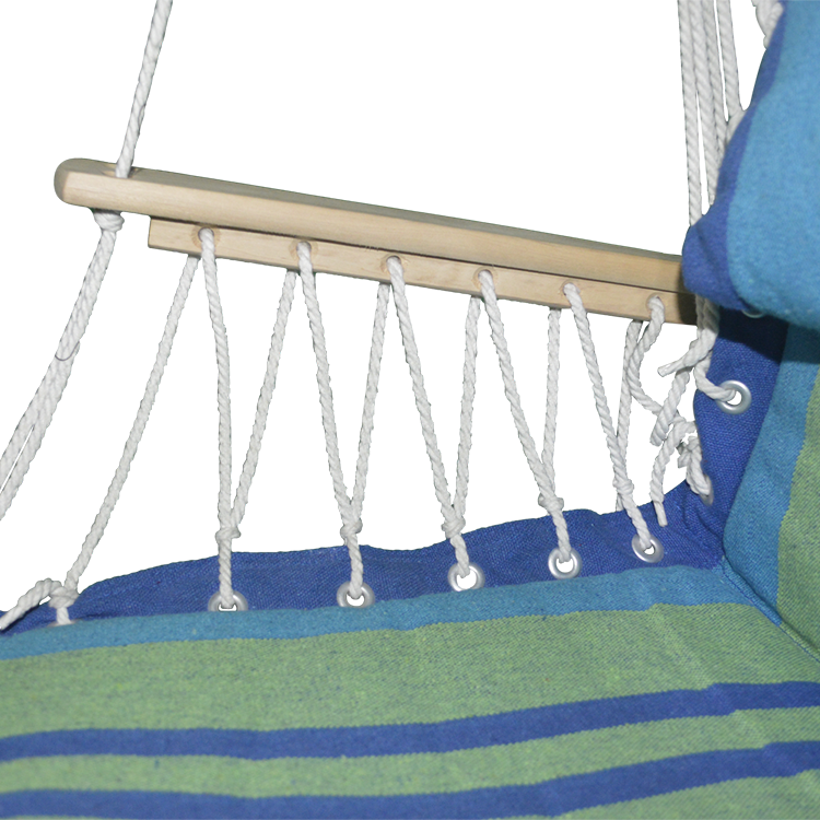 Garden ceiling macrame outdoor rope cotton fabric hanging rope swing hammock chair with stand