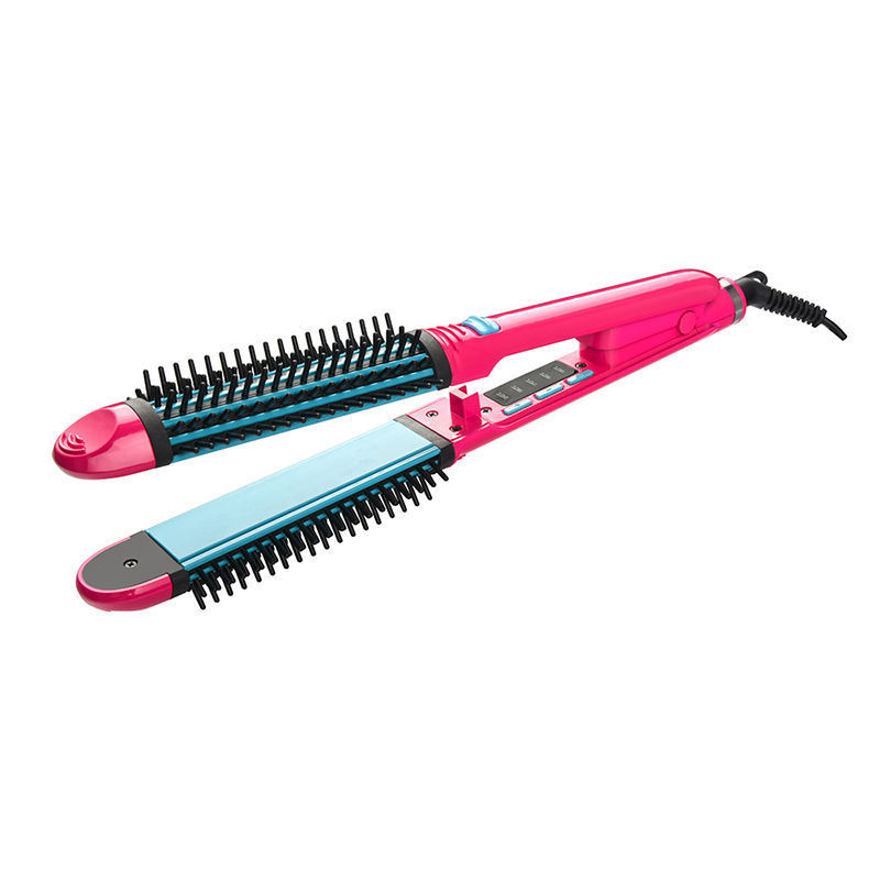 Ceramic Coating Semicircle Barrel Curling comb 3 in 1 hair straightener