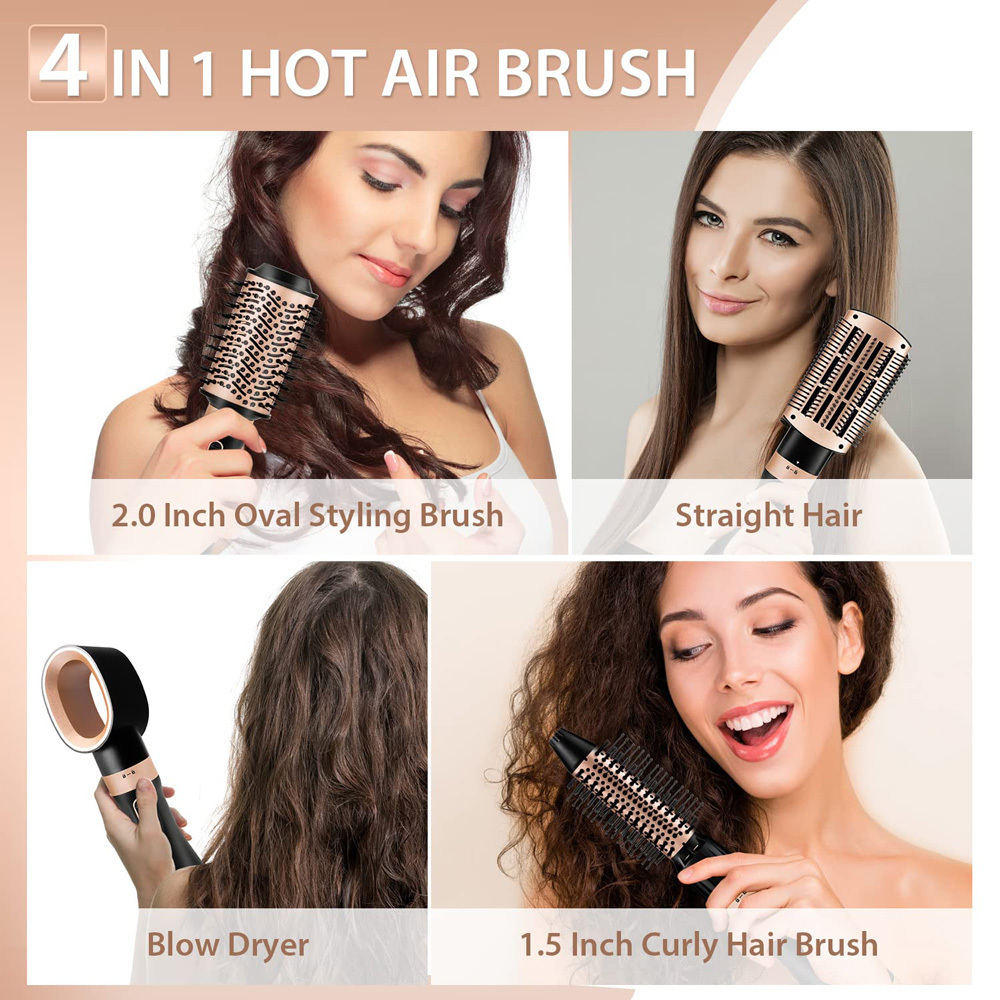 CIXI WODE Hair Brush Hot Air Electric Comb One Step Fast Hair Straightener Brush hot air brush and hair dryer