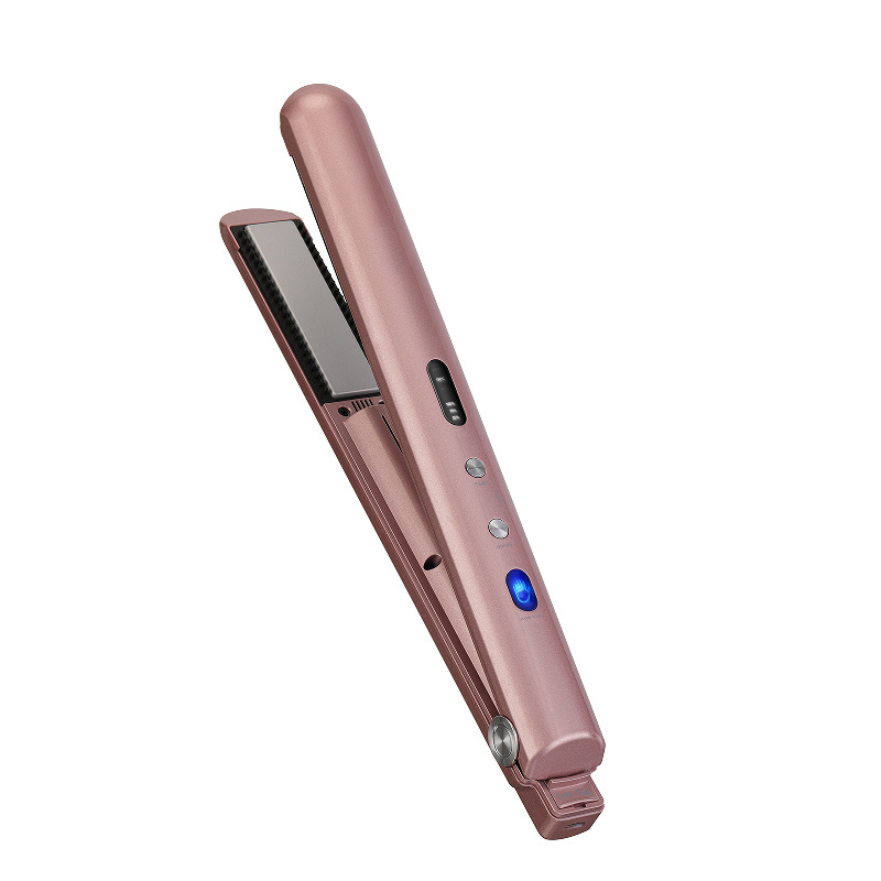 Portable Cordless 450F 4500mAh Battery tourmaline ceramic shiny travel hair flat iron straightener