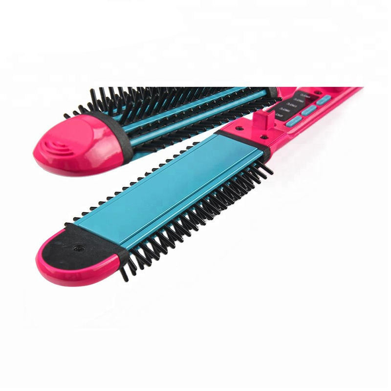 Ceramic Coating Semicircle Barrel Curling comb 3 in 1 hair straightener