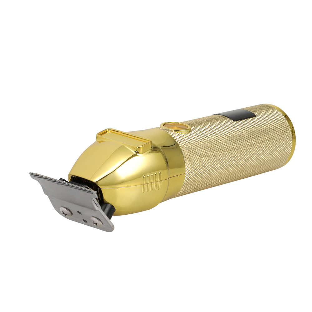 Ceramic luxury babering materials gold color professional barber hair trimmer barber clippers