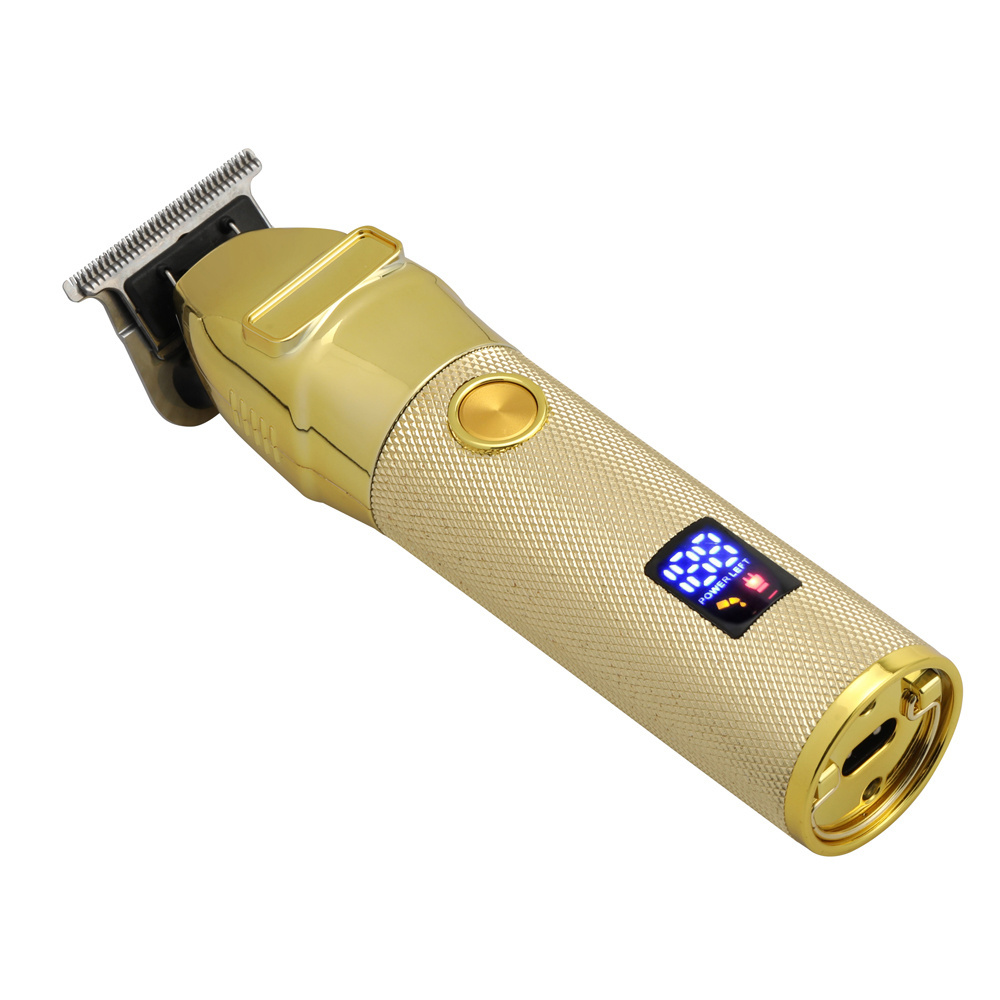 Ceramic luxury babering materials gold color professional barber hair trimmer barber clippers