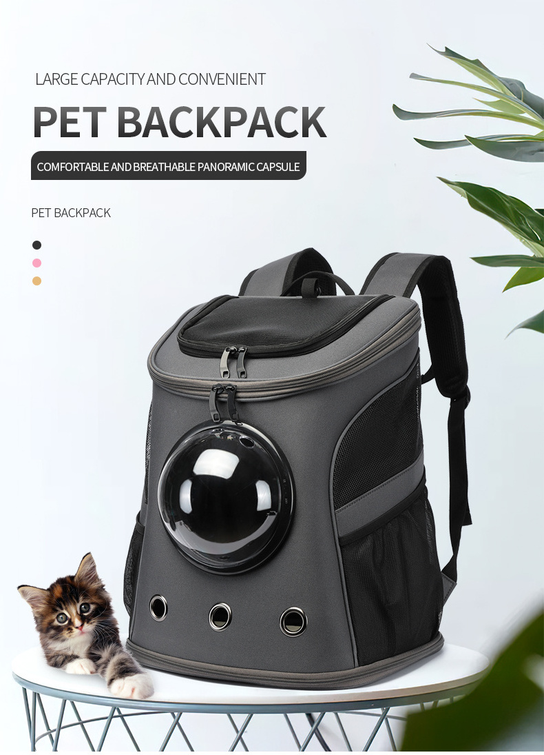 Wholesale Breathable Transparent space capsule Pet Cat Dog Travel Carrier Carrying Basket Backpack Bag