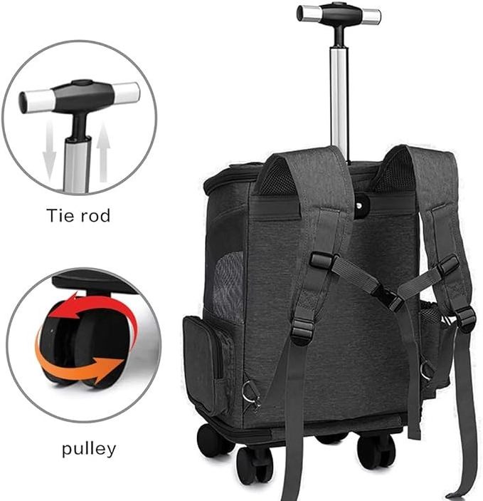 luggage bag trolley luggage Outdoor Cat Dog Travel Wheeling Suitcase for Pet Travel Transparent Case