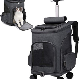 luggage bag trolley luggage Outdoor Cat Dog Travel Wheeling Suitcase for Pet Travel Transparent Case