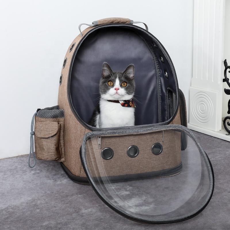 Recommend Hot Sale version space  cat dog backpack carrier pet carrier airline approved Transparent Double Shoulder Cat Bag