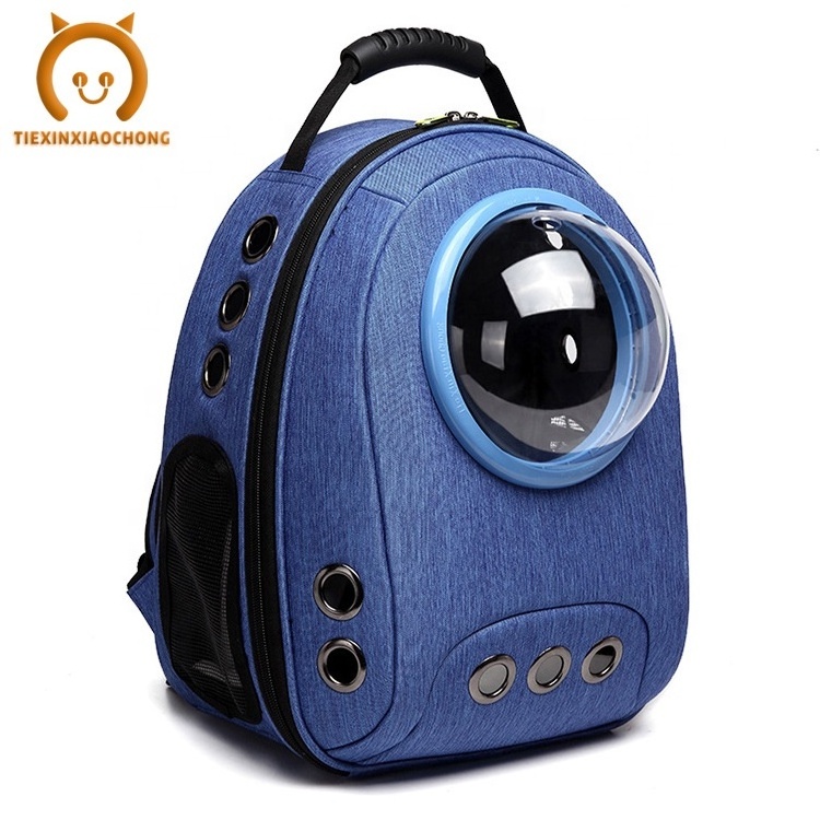 Wholesale Pet Backpack Space Capsule Bubble Transparent Clear Pet Carrier Oxford Zaino Cat and Puppy Backpack for Weekend