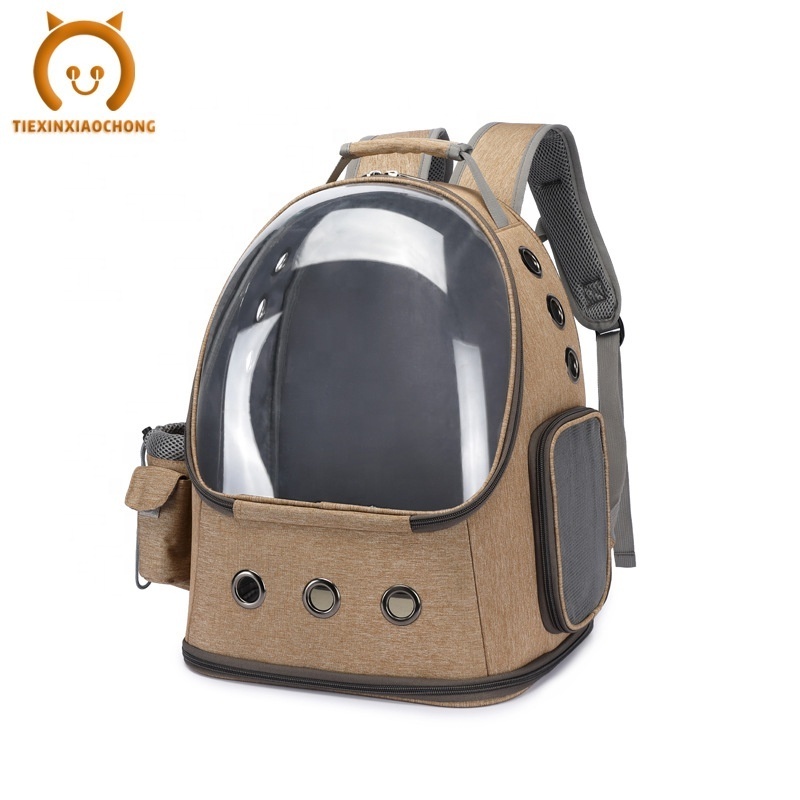 Recommend Hot Sale version space  cat dog backpack carrier pet carrier airline approved Transparent Double Shoulder Cat Bag