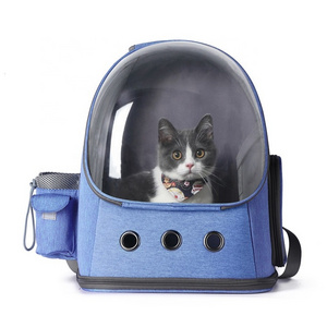 Recommend Hot Sale version space  cat dog backpack carrier pet carrier airline approved Transparent Double Shoulder Cat Bag