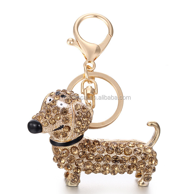 Fashion Dog Dachshund Keychain Bag Charm Pendant Keys Holder Keyring Jewelry For Women Girl Gift Keychain Jewelry New