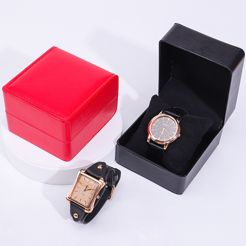 Hanhong custom luxury men and women handmade quartz watch case mechanical watch box PU leather travel watch box